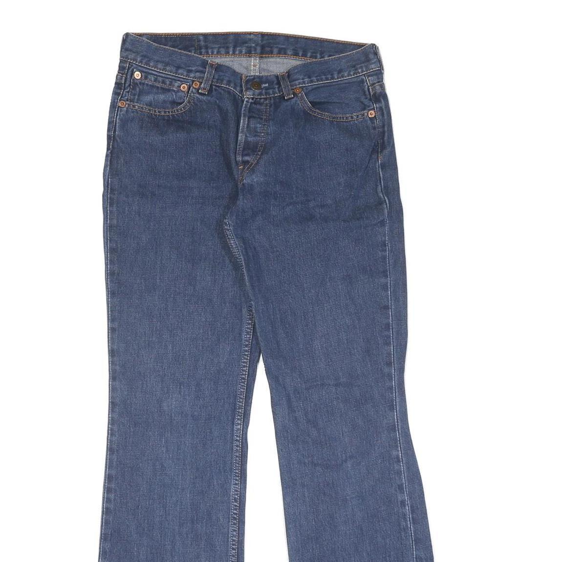 LEVI'S Womens Regular Blue Jeans Cotton Button W30 L34 Classic Straight Denim