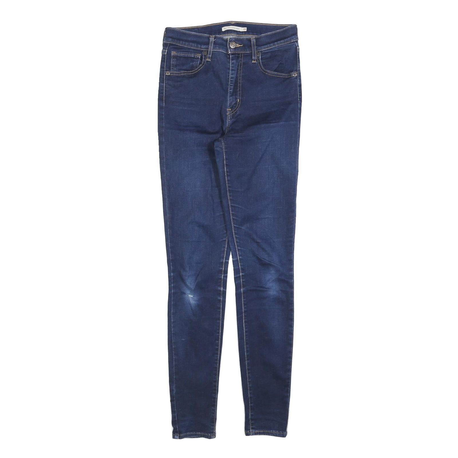 LEVI'S Womens Jeans Blue Slim Skinny Denim Medium W28 L32 Stretch Zip