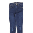 LEVI'S Womens Jeans Blue Slim Skinny Denim Medium W28 L32 Stretch Zip