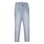 LEVI'S 721 Womens Jeans Blue Slim Skinny Denim Light W26 L30 Stretch Zip