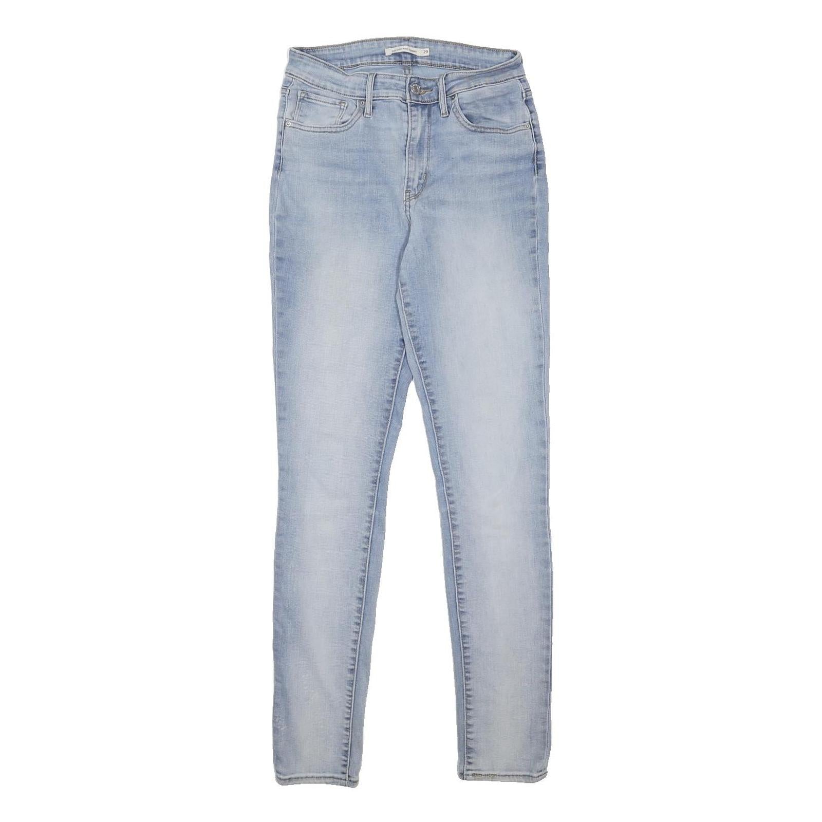 LEVI'S 721 Womens Jeans Blue Slim Skinny Denim Light W26 L30 Stretch Zip