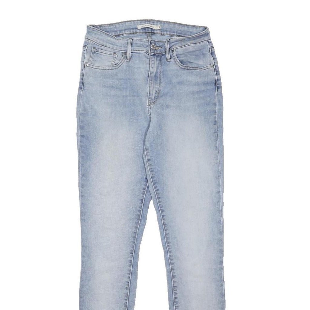 LEVI'S 721 Womens Jeans Blue Slim Skinny Denim Light W26 L30 Stretch Zip