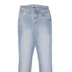 LEVI'S 721 Womens Jeans Blue Slim Skinny Denim Light W26 L30 Stretch Zip