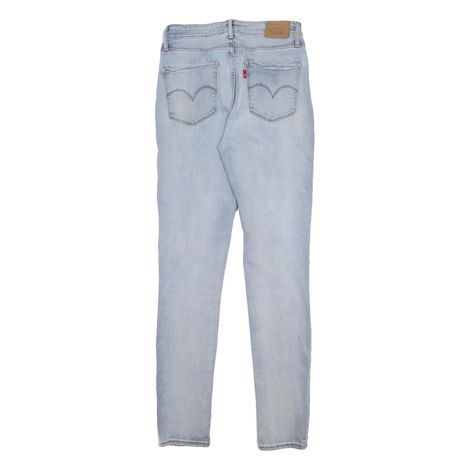 LEVI'S 721 Womens Jeans Blue Slim Skinny Denim Light W26 L30 Stretch Zip