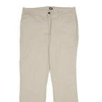 DICKIES Womens Relaxed Beige Cotton Blend Trousers W34 L34 Zip Pockets