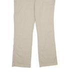 DICKIES Womens Relaxed Beige Cotton Blend Trousers W34 L34 Zip Pockets