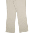 DICKIES Womens Relaxed Beige Cotton Blend Trousers W34 L34 Zip Pockets