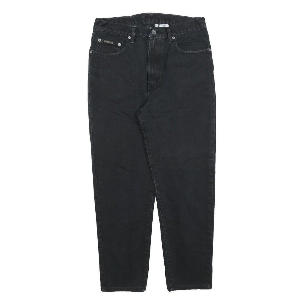 CALVIN KLEIN Womens Black Regular Fit Straight Denim Jeans W28 L25 Classic Style