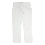 ARMANI JUNIOR Womens Cotton White Regular Fit Straight Leg Trousers W30 L29