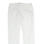 ARMANI JUNIOR Womens Cotton White Regular Fit Straight Leg Trousers W30 L29