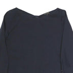 MASSIMO DUTTI Womens Navy Blue Basic Top 3/4 Sleeve Round Neck S