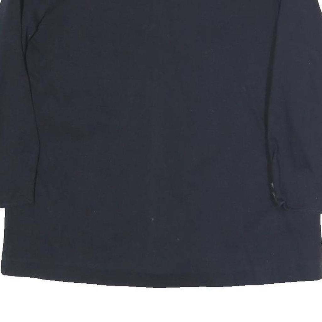 MASSIMO DUTTI Womens Navy Blue Basic Top 3/4 Sleeve Round Neck S