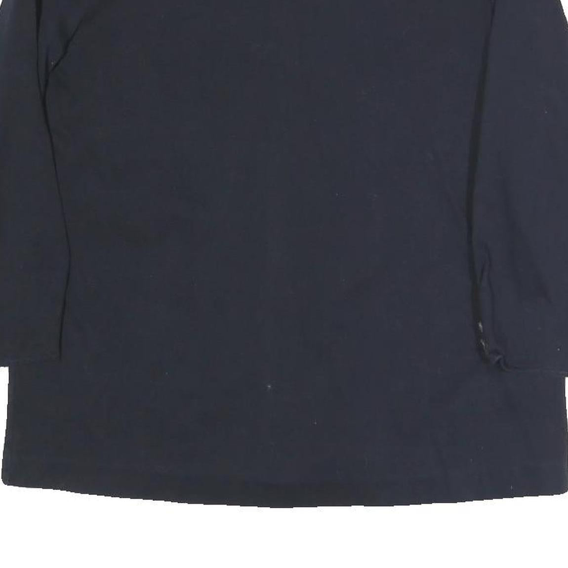 MASSIMO DUTTI Womens Navy Blue Basic Top 3/4 Sleeve Round Neck S