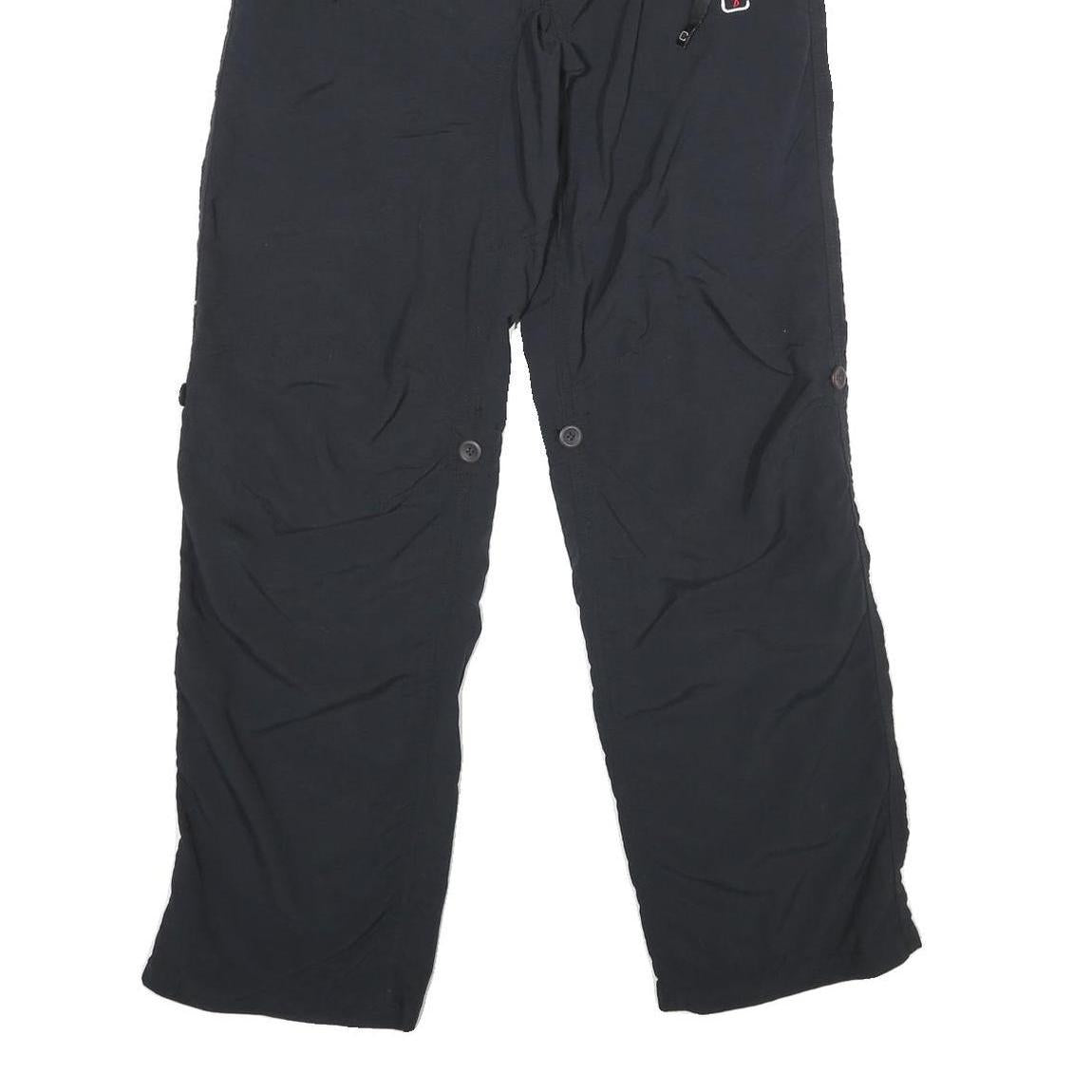 COLONIAL OUTDOOR Womens Black Regular Fit Straight Leg Trousers W28 L32 Outdoor