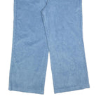 BODEN Womens Cotton Blend Blue Relaxed Wide-Leg Trousers W36 L28 Comfortable