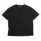 TOMMY HILFIGER Mens Black XL T-Shirt Short Sleeve Crew Neck Classic Cotton