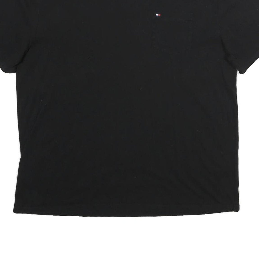TOMMY HILFIGER Mens Black XL T-Shirt Short Sleeve Crew Neck Classic Cotton