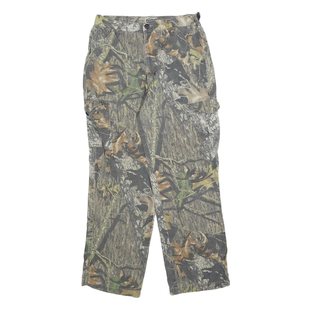 FIELDSTAFF Mens Cotton Blend Camouflage Regular Fit Straight Leg Trousers W32