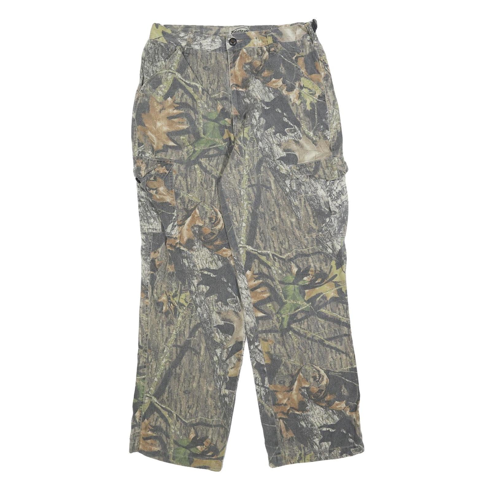 FIELDSTAFF Mens Cotton Blend Camouflage Regular Fit Straight Leg Trousers W32