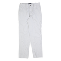 NAUTICA Mens White Cotton Blend Regular Fit Straight Leg Trousers W30 L32 Casual