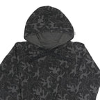 MISTRAL Womens Black Camouflage Hoodie M Cotton Blend Pullover Sweatshirt