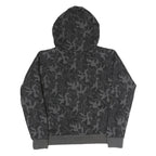 MISTRAL Womens Black Camouflage Hoodie M Cotton Blend Pullover Sweatshirt