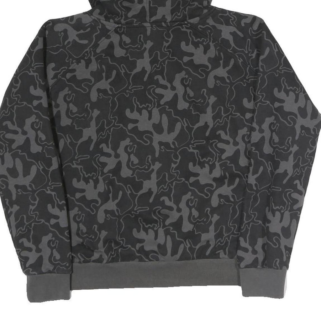 MISTRAL Womens Black Camouflage Hoodie M Cotton Blend Pullover Sweatshirt