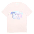 LACOSTE Mens Pink Graphic T-Shirt M Short Sleeve Crew Neck Casual Cotton Blend