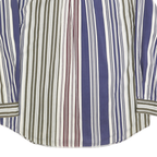 NAUTICA Mens Blue Green Red White Striped Shirt L Button Down Casual Cotton