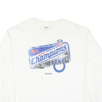 REEBOK Mens White NFL AFC Champions 2009 Graphic Long Sleeve Crew Neck XL