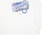 REEBOK Mens White NFL AFC Champions 2009 Graphic Long Sleeve Crew Neck XL