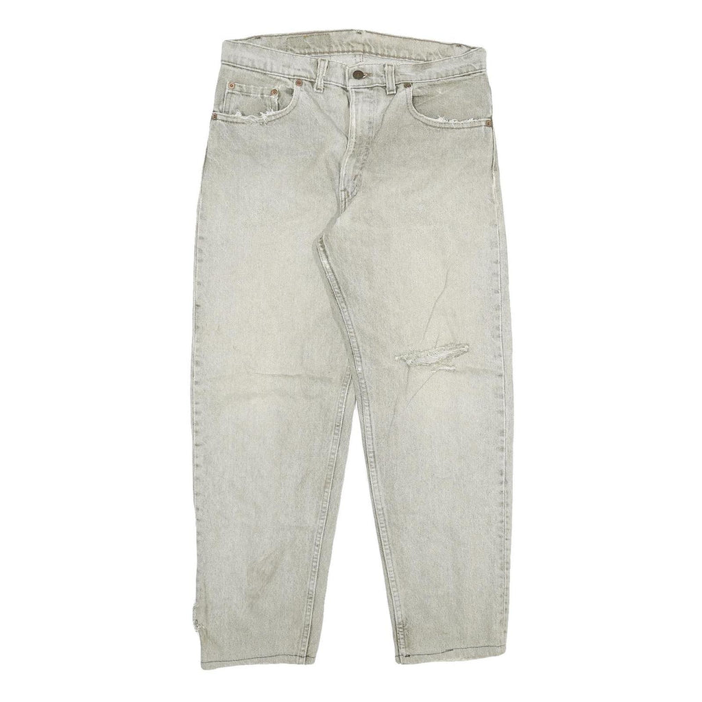 LEVI'S Womens Grey Straight Denim Rinse Relaxed Fit Cotton Blend W32 L28 Casual