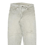 LEVI'S Womens Grey Straight Denim Rinse Relaxed Fit Cotton Blend W32 L28 Casual