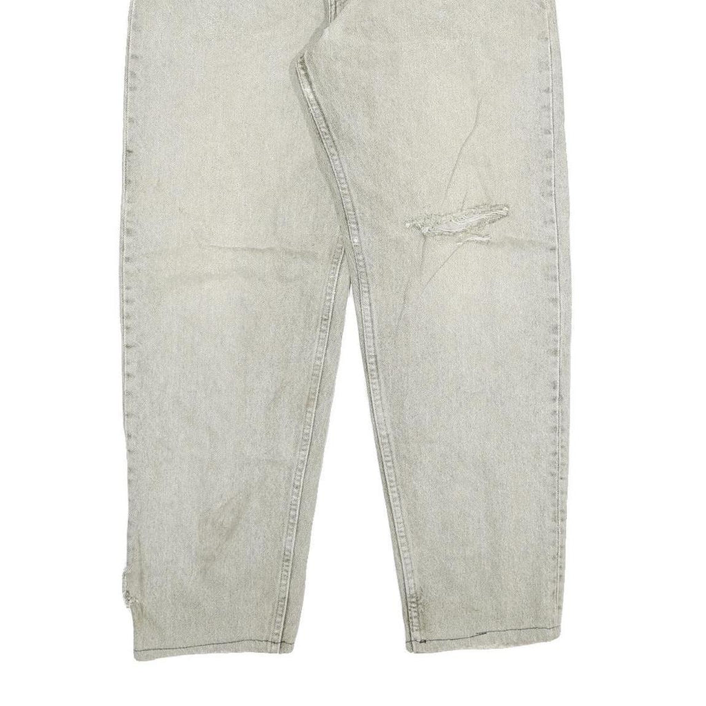 LEVI'S Womens Grey Straight Denim Rinse Relaxed Fit Cotton Blend W32 L28 Casual