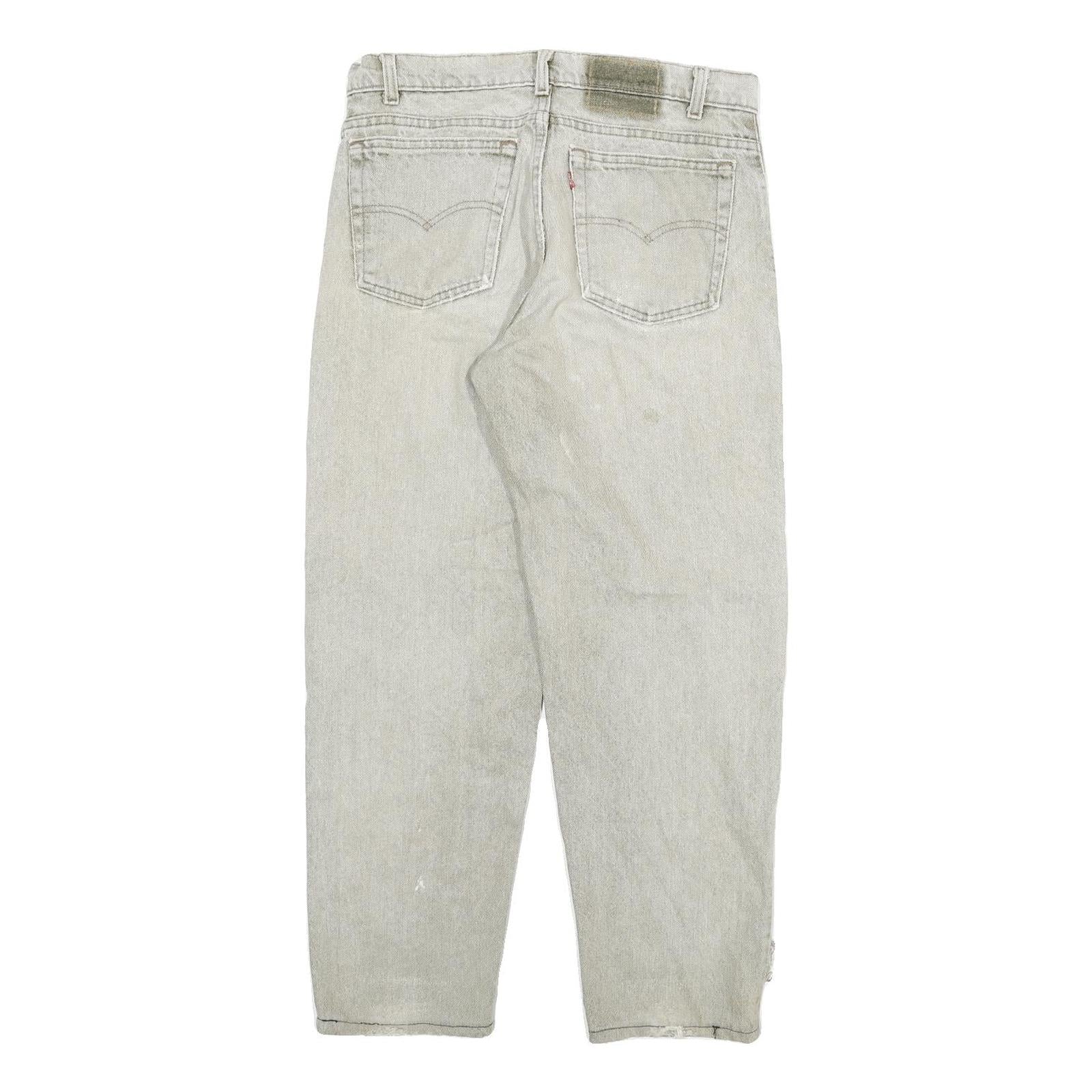 LEVI'S Womens Grey Straight Denim Rinse Relaxed Fit Cotton Blend W32 L28 Casual