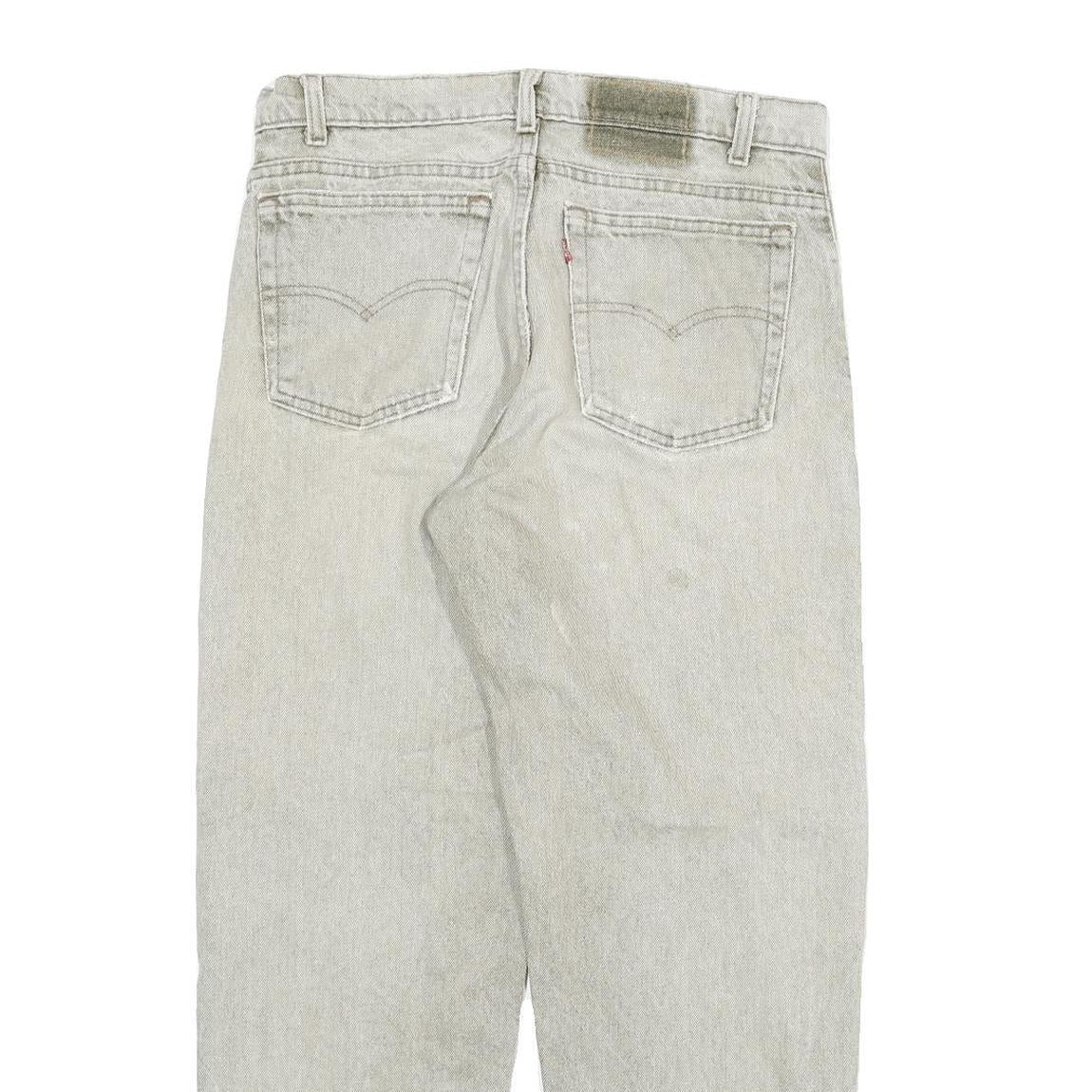 LEVI'S Womens Grey Straight Denim Rinse Relaxed Fit Cotton Blend W32 L28 Casual