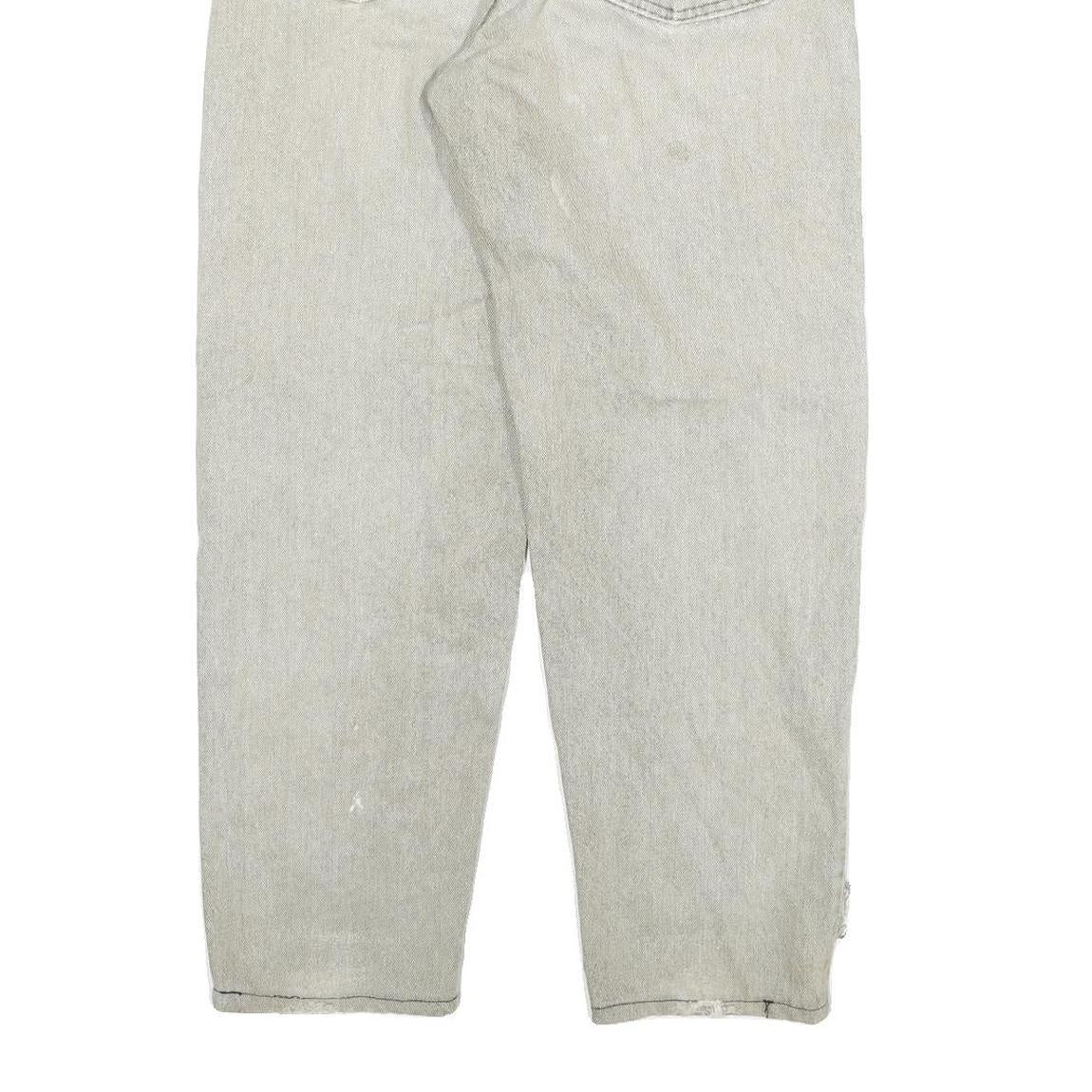 LEVI'S Womens Grey Straight Denim Rinse Relaxed Fit Cotton Blend W32 L28 Casual