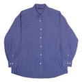 TOMMY HILFIGER Mens Blue Patterned Shirt XL Long Sleeve Button Cotton Casual