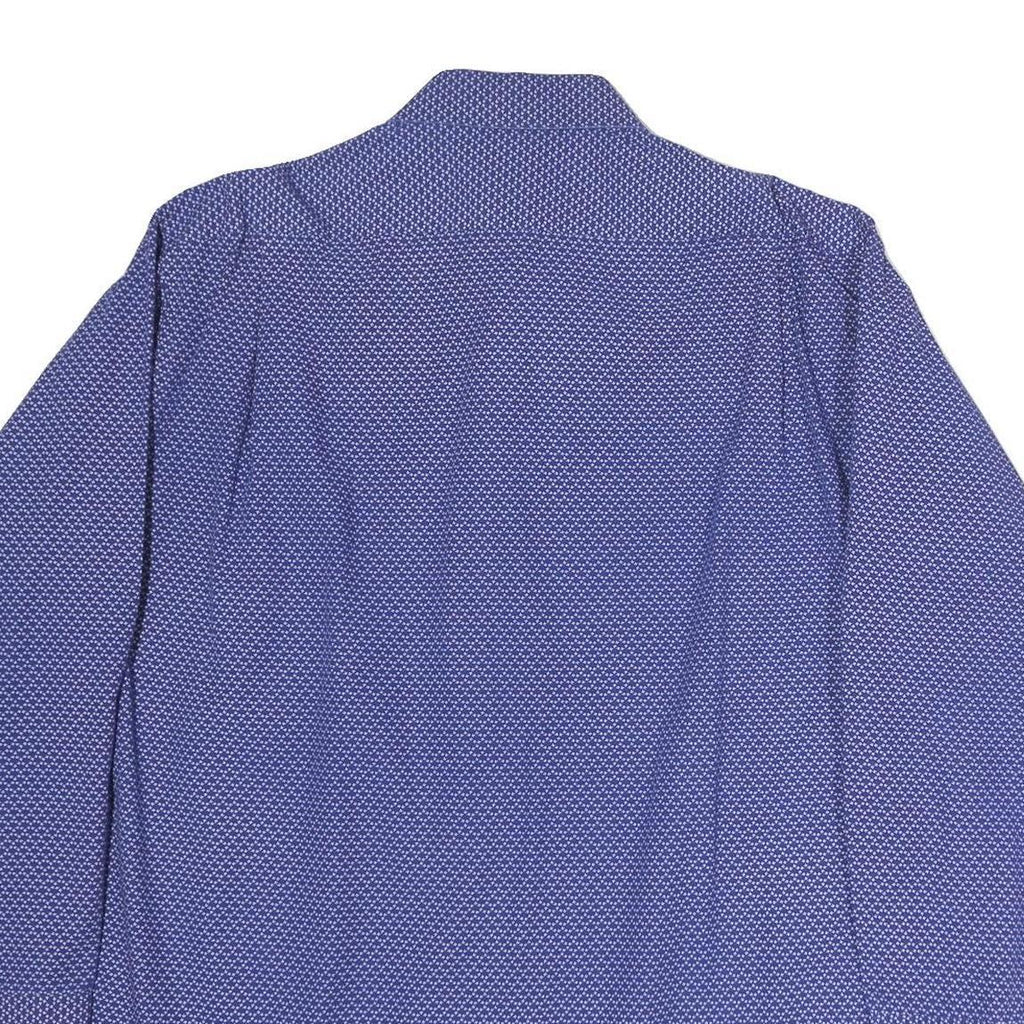 TOMMY HILFIGER Mens Blue Patterned Shirt XL Long Sleeve Button Cotton Casual