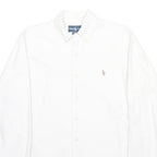 RALPH LAUREN Mens White Cotton Button Down Shirt M Classic Polo Logo