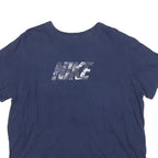NIKE Mens Navy Blue Graphic T-Shirt XL Short Sleeve Crew Neck Cotton Blend