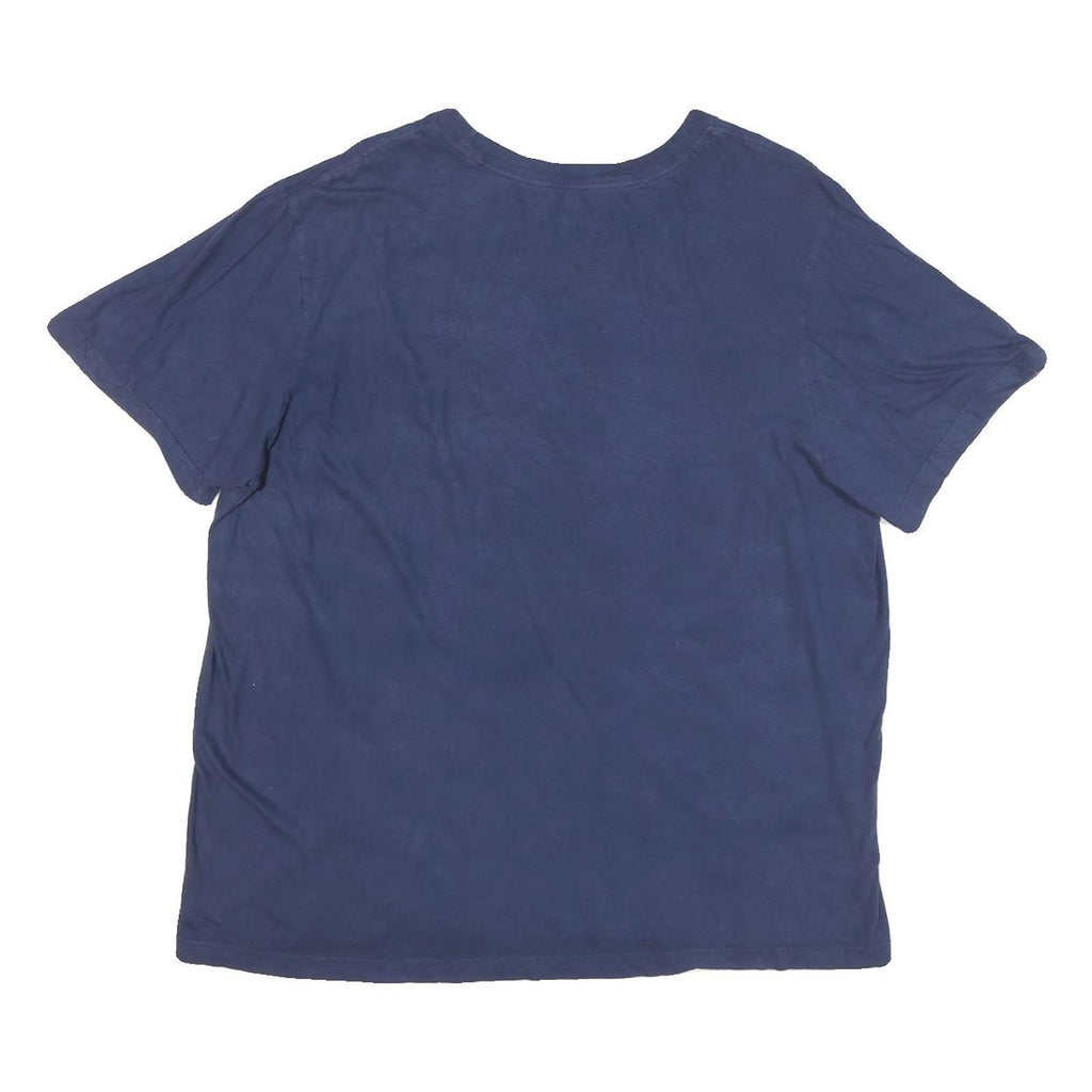 NIKE Mens Navy Blue Graphic T-Shirt XL Short Sleeve Crew Neck Cotton Blend