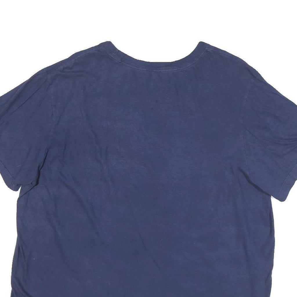 NIKE Mens Navy Blue Graphic T-Shirt XL Short Sleeve Crew Neck Cotton Blend