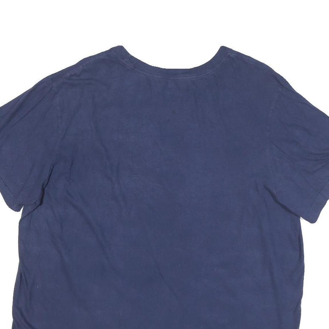 NIKE Mens Navy Blue Graphic T-Shirt XL Short Sleeve Crew Neck Cotton Blend