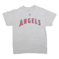 MAJESTIC Mens Grey Angels Graphic T-Shirt M Short Sleeve Crew Neck Baseball