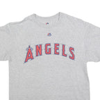 MAJESTIC Mens Grey Angels Graphic T-Shirt M Short Sleeve Crew Neck Baseball