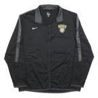 NIKE Mens Black & Grey Depauw Football Track Jacket L Polyester Blend Zip