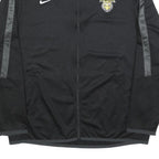 NIKE Mens Black & Grey Depauw Football Track Jacket L Polyester Blend Zip