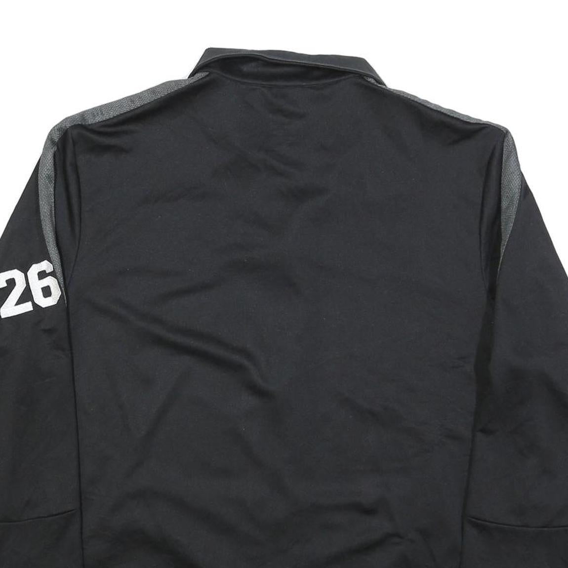 NIKE Mens Black & Grey Depauw Football Track Jacket L Polyester Blend Zip