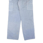 CARHARTT Mens Cotton Blend Blue Regular Straight Trousers W32 L32 Workwear Zip